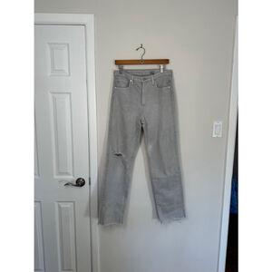 AG Adriano Goldschmidt Women's Alexxis Vintage Straight Leg Jeans- Gray- Size 27